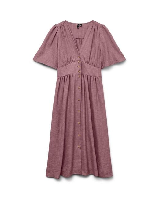 Vero Moda Purple Kleid Vmcmelaney Midikleid Für Damen