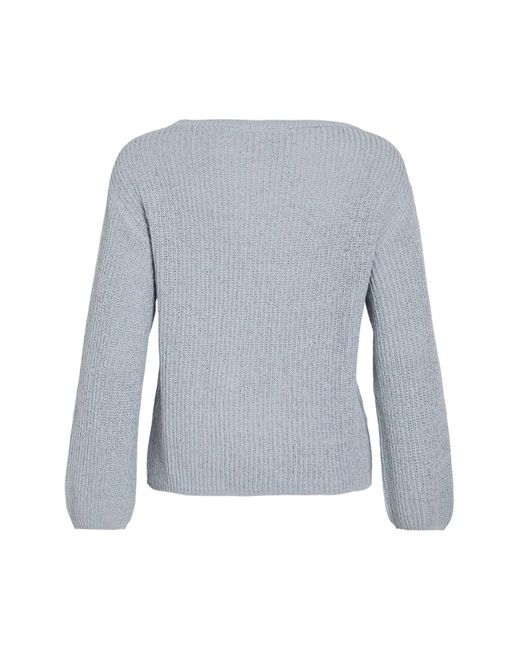 Vila Blue Strickpullover Visummi U-Boot-Ausschnitt Für Damen