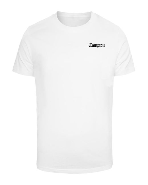 Mister Tee Compton emb tee in White für Herren