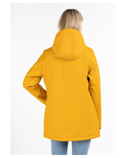 Icebound Yellow Wattierte Regenjacke Für Damen