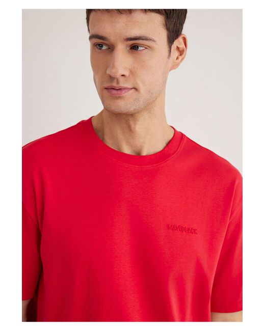Mavi Schwarz-Rotes T-Shirt Mit Lockerer Passform Lockere, Entspannte Passform -84538 Für Herren in Red für Herren