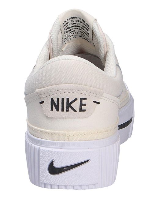 Nike White Sneaker flacher absatz