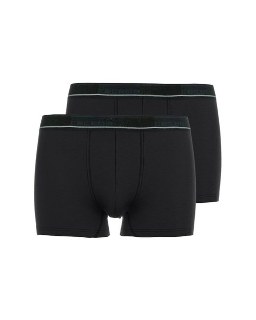 Ceceba Boxershorts, 2Er Pack Long Pants, Unterwäsche, Logo, Einfarbig Für Herren in Black für Herren