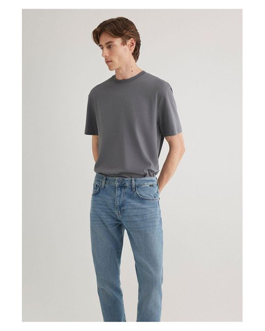 Mavi Anthrazitfarbenes Basic-T-Shirt Mit Lockerer Passform Lockerer, Entspannter Passform -80020 Für Herren in Blue für Herren