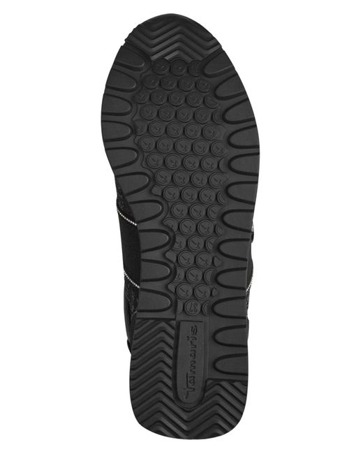 Tamaris Low sneaker low top 1-23727-42 043 black glam lederimitat/ textil mit removable sock