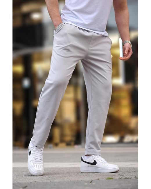 Madmext Graue Hose Mit Geradem Bein Für Herren in Gray für Herren