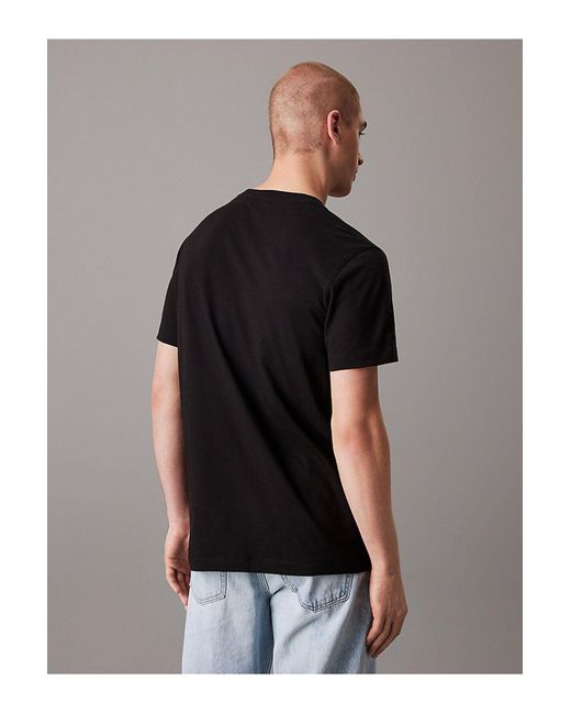 Calvin Klein Logo Bande Design T-Shirt Für Herren in Black für Herren