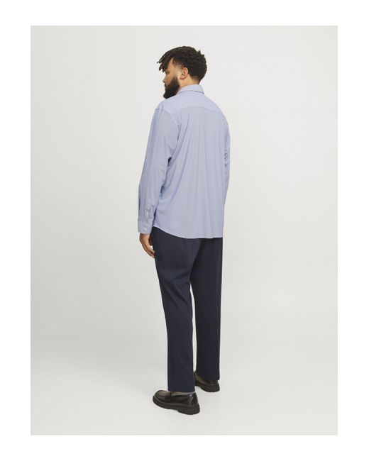 Jack & Jones Hemd Plus Size Loose Fit Hemd Für Herren in Blue für Herren