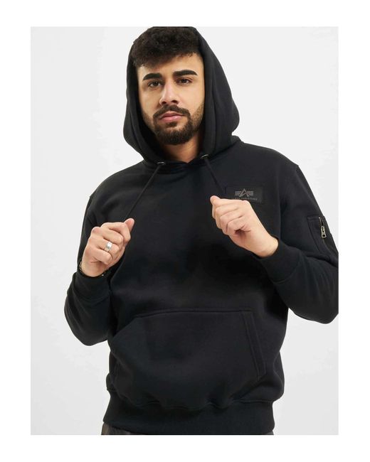 Alpha Industries Black Rücken print hoodie - m