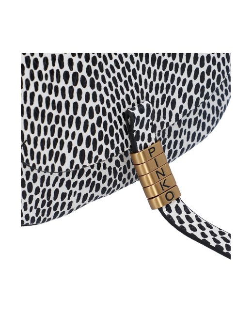 Pinko Black Saddle Umhängetasche Leder 22 Cm Für Damen