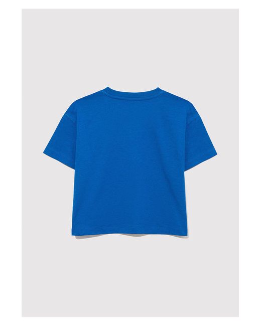 Mavi Blue Mvjns Bedrucktes, Bauchfreies Blaues T-Shirt Mit Lockerer Passform/Lockere, Entspannte Passform -70910 Für Damen