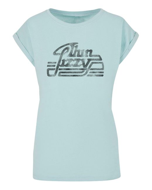 Merchcode Blue Ladies thin lizzy logo rocker t-shirt