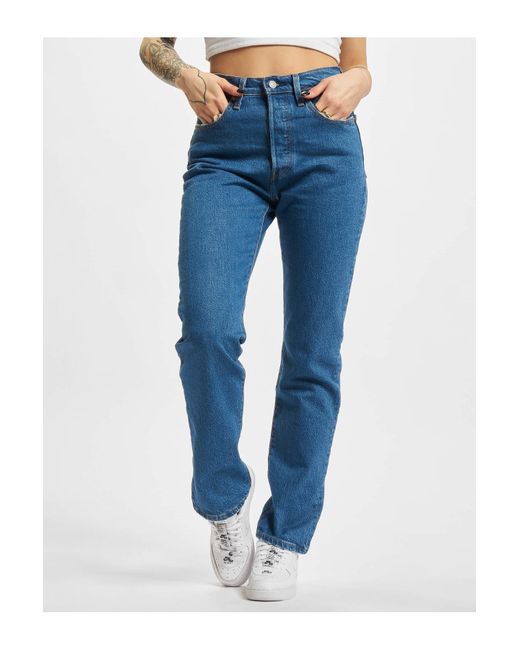 Levi's Blue Levi's 501 crop jeans