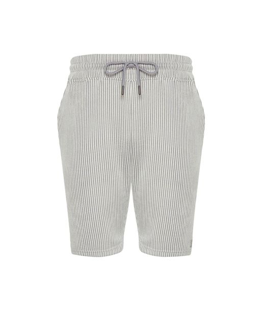 Trendyol Gestreifte shorts mit normalem/normalem schnitt in Gray für Herren