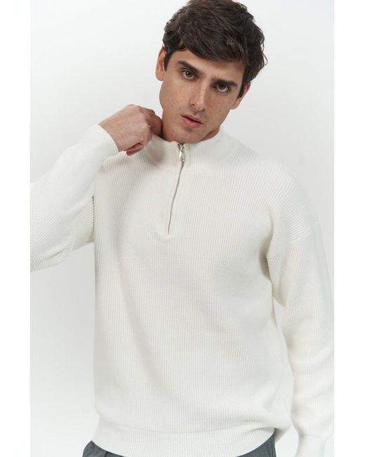 MAİ COLLECTİON Mathis Rollkragenpullover Für Herren in White für Herren