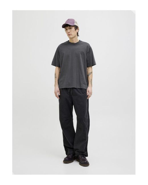 Jack & Jones T-Shirt Rückenprint Rundhalsausschnitt T-Shirt Für Herren in Gray für Herren
