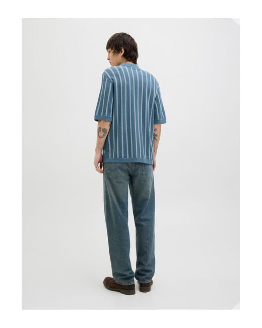 Jack & Jones Poloshirt Gestreift Poloshirt Für Herren in Blue für Herren