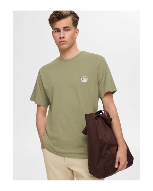 SELECTED T-Shirt Besticktes Für Herren in Green für Herren