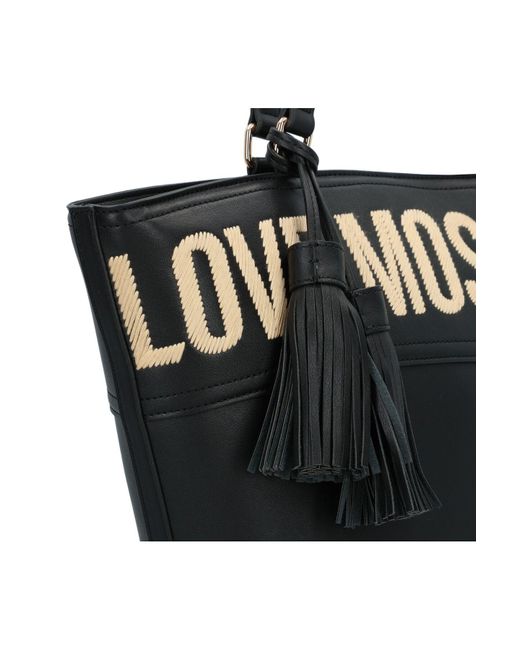 Love Moschino Black Item Cabas Shopper Tasche 40 Cm Für Damen