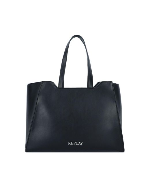 Replay Black Shopper Tasche 42.5 Cm Für Damen