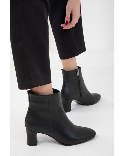 Soho Black Schwarze Stiefel Modell Bootie Für Damen