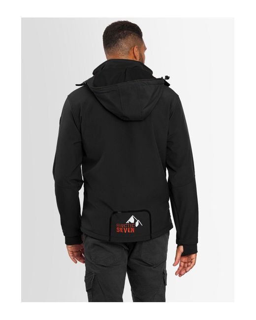 Arctic Seven Softshell Jacke Übergangsjacke As301 Für Herren in Black für Herren