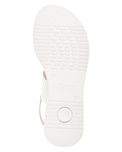 Gabor White Sandalen G-Weite 62.744 60 Leder Für Damen