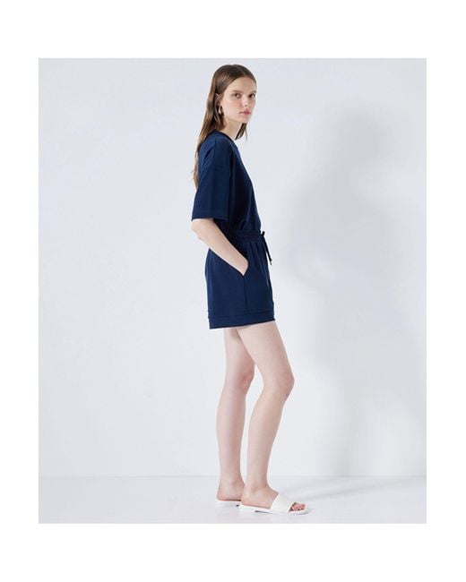 Ipekyol Blue Shorts Mit Elastischem Bund Für Damen
