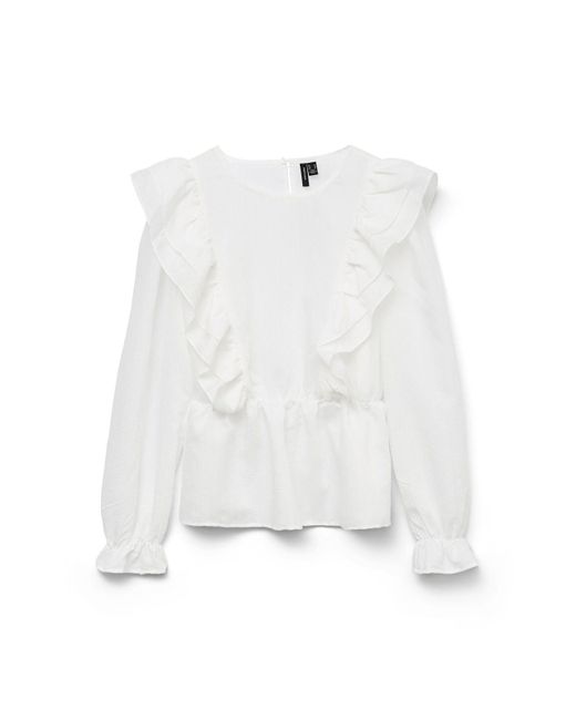 Vero Moda White Bluse Vmolina Top Für Damen