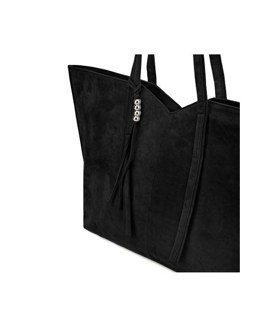 Fredsbruder Black All About Beads Shopper Tasche Leder 39 Cm Für Damen