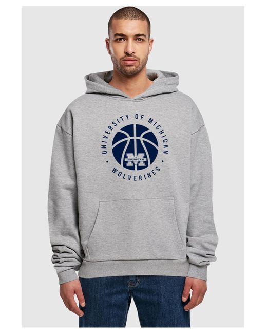 Merchcode Michigan University – Wolverines Basketball – Ultraschwerer Kapuzenpullover Für Herren in Gray für Herren