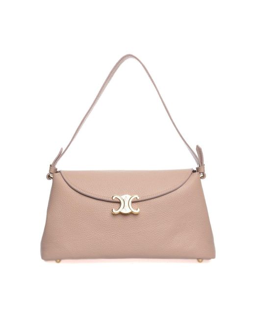 Carla Ferreri Pink Handtasche 100 Rindsleder Magnetischer Verschluss Vorne Abmessungen: 17X34X11 Cm Griff: 54 Cm Einstellbare Sh Für Damen