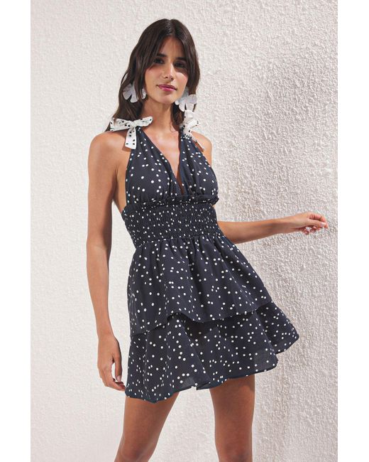 Trendyol Blue Midi-Strandkleid Aus 100 Baumwolle Für Damen