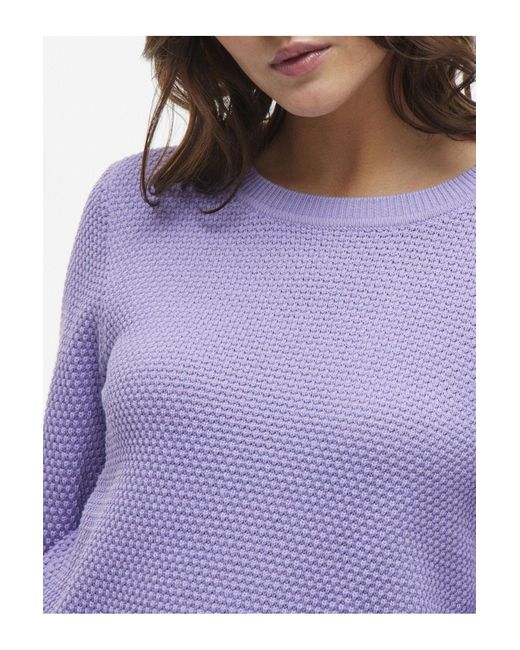 Vila Purple Strickpullover Vidalo Basic Für Damen