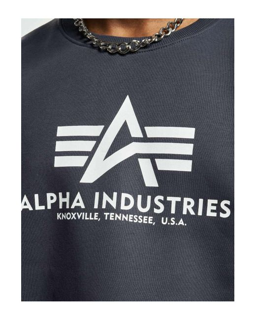 Alpha Industries Blue Basic pullover - m
