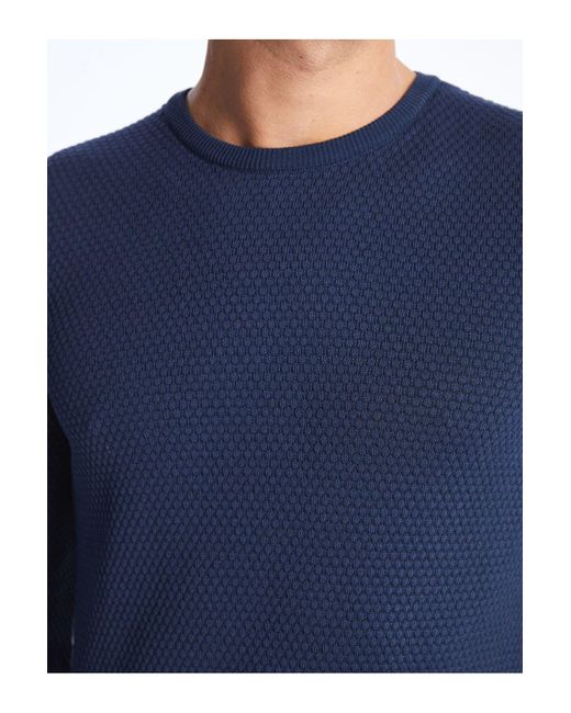 LC Waikiki Strickpullover – Langarm, Rundhalsausschnitt Für Herren in Blue für Herren