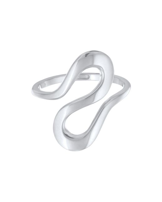 Elli Jewelry White Ring welle modisch 925 silber