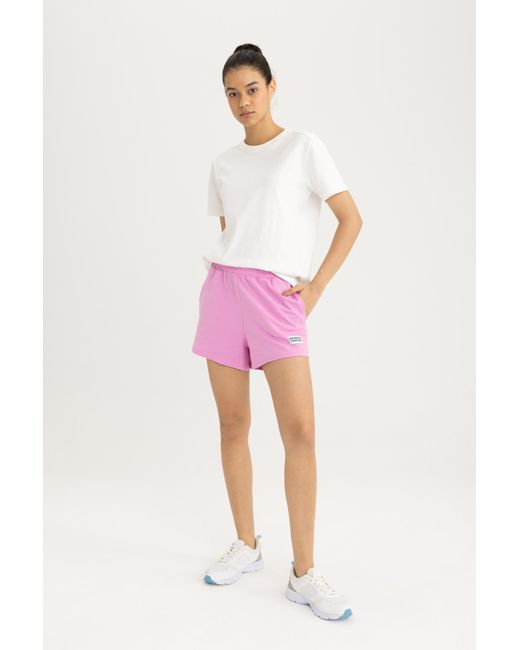 Defacto Pink Kurze sporthose mittlerer bund