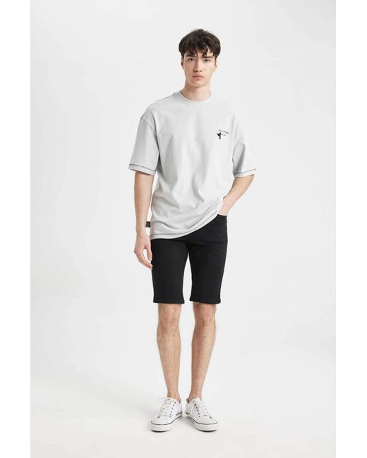 Defacto Denim Bermuda Für Herren in Black für Herren