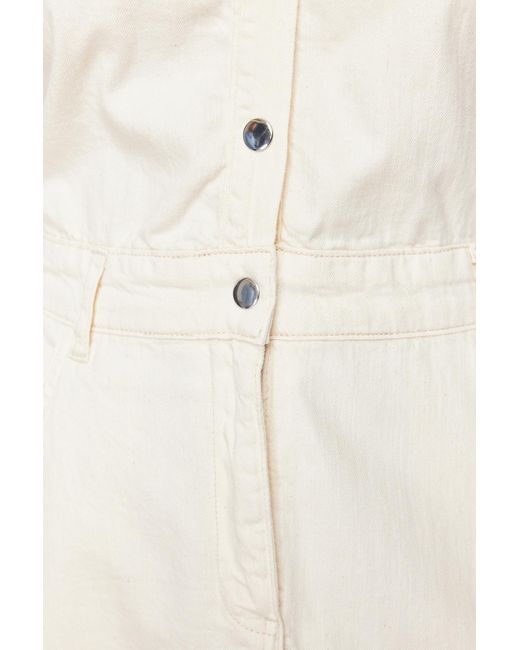 Trendyol White Maxi-jeanshemdkleid – feste passform, schlichter stil