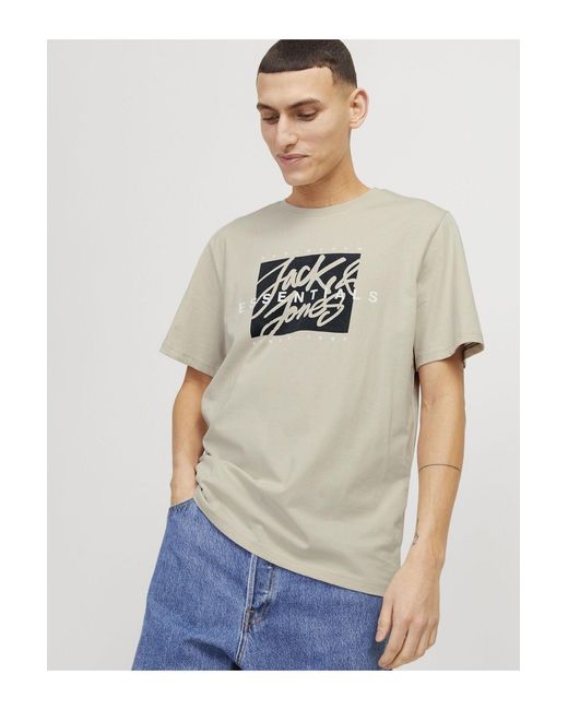 Jack & Jones T-Shirt Logo Rundhalsausschnitt T-Shirt Für Herren in White für Herren