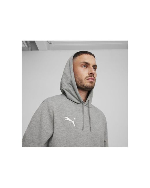 PUMA Gray Kapuzenpullover – Normale Passform, Lange Ärmel, Ärmel, Flache Farbe