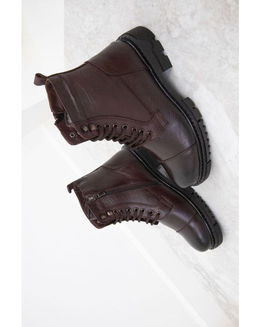 Soho Braune Stiefel Aus Echtem Leder – Bootie Für Herren in Brown für Herren