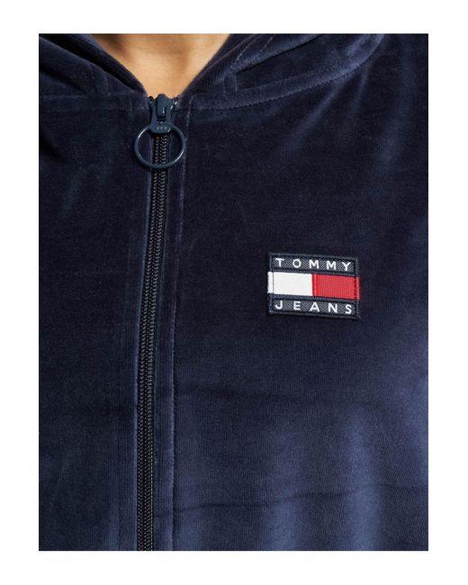 Tommy Hilfiger Blue Tommy jeans super crop velour