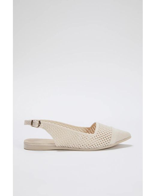 Trendyol Gray Beigefarbene Ballerinas Mit Offenem Rücken Und Spitzer Zehenpartie Für Damen