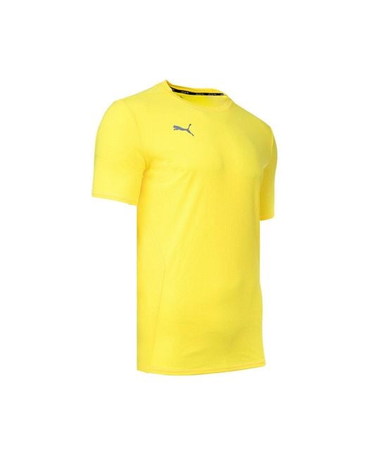 PUMA T-Shirt Finisher Tee, Funktionsshirt, Drycell, Rundhals, Kurzarm, Uni Für Herren in Yellow für Herren