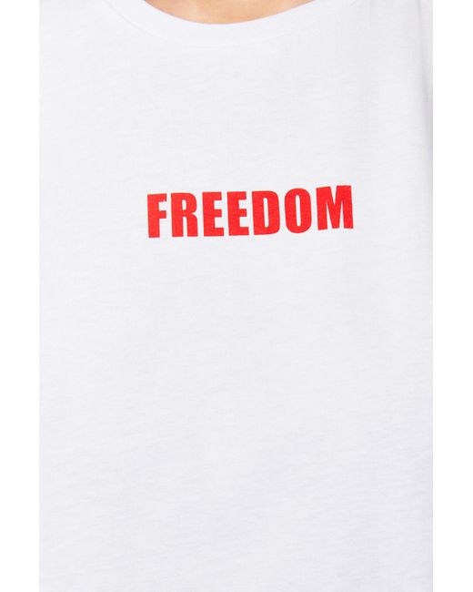 Trendyol White Es strick-t-shirt mit rundhalsausschnitt, 100 % baumwolle, slogan-aufdruck, entspannte/bequeme passform,