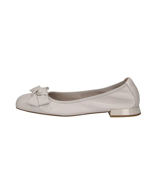 Caprice White Klassische Ballerina 9-22105-42 136 Pearl Perl Dee Leder Mit Cap Memotion Für Damen