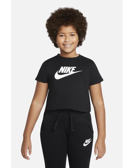 Nike Black G nsw tee crop mädchen-kurz-t-shirt da6925-012