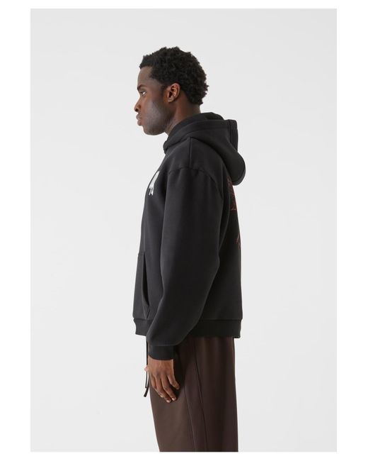 MJ Gonzales Mjg Schwerer Oversize-Kapuzenpullover – Inferno Butterfly Für Herren in Black für Herren